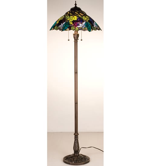 99339 64.5 Inch H Spiral Grape Floor Lamp