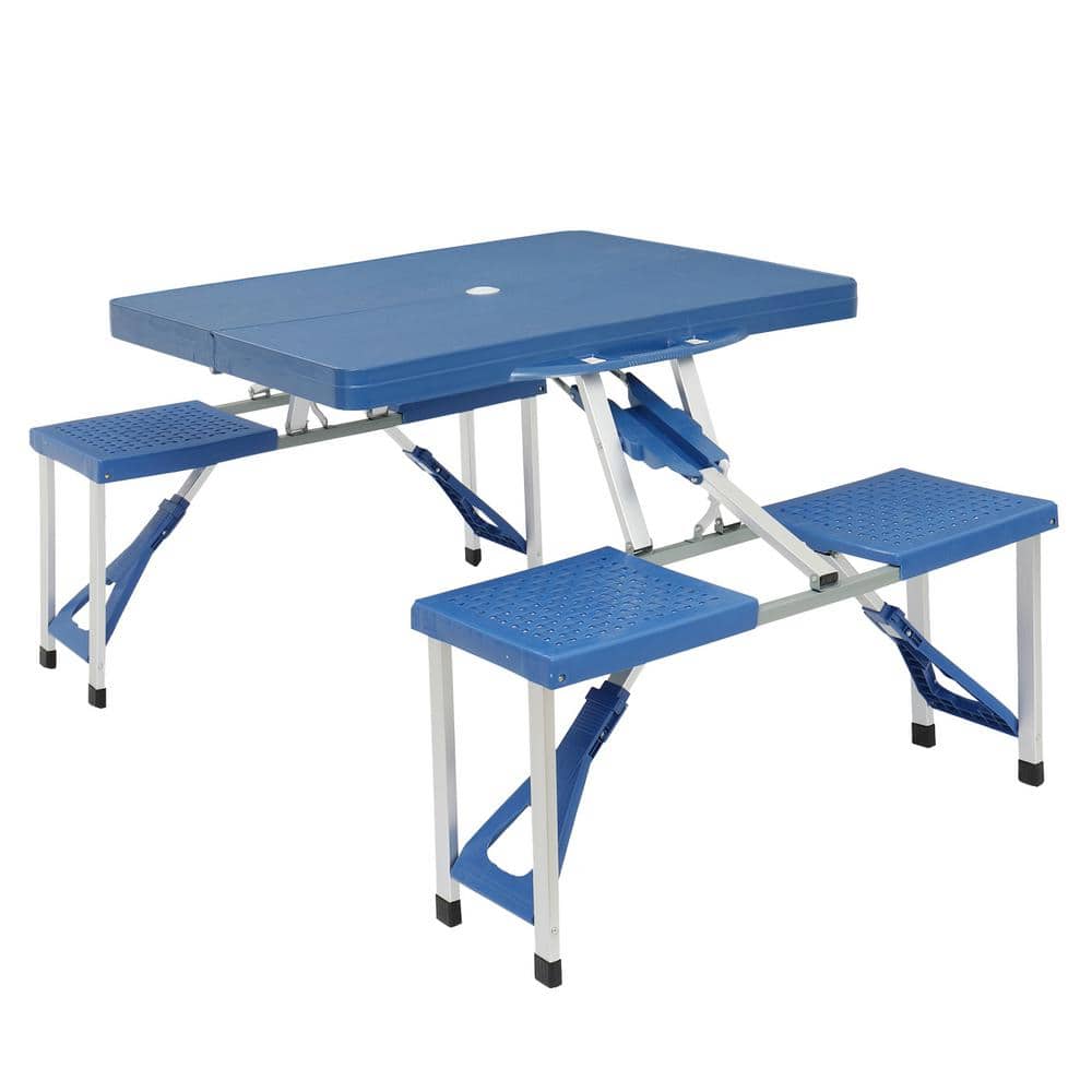 Aluminum Alloy Blue Camping Folding Table and Chair