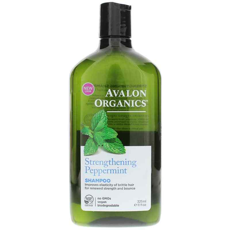 Avalon Organics Strengthening Peppermint Shampoo 11 Oz