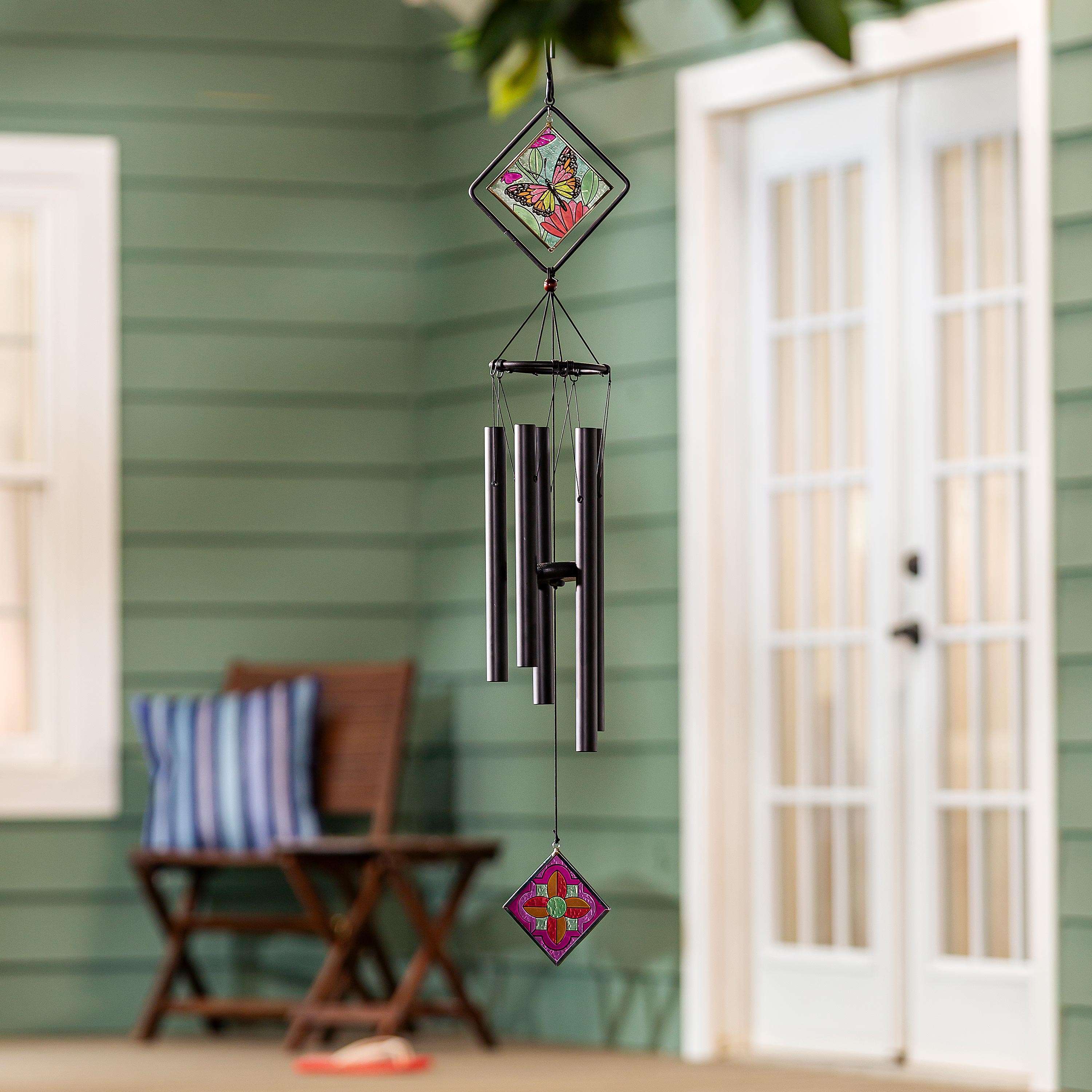 Avria Wind Chime, Hand Tuned Wind Chime, Monarch Butterfly, 36" H