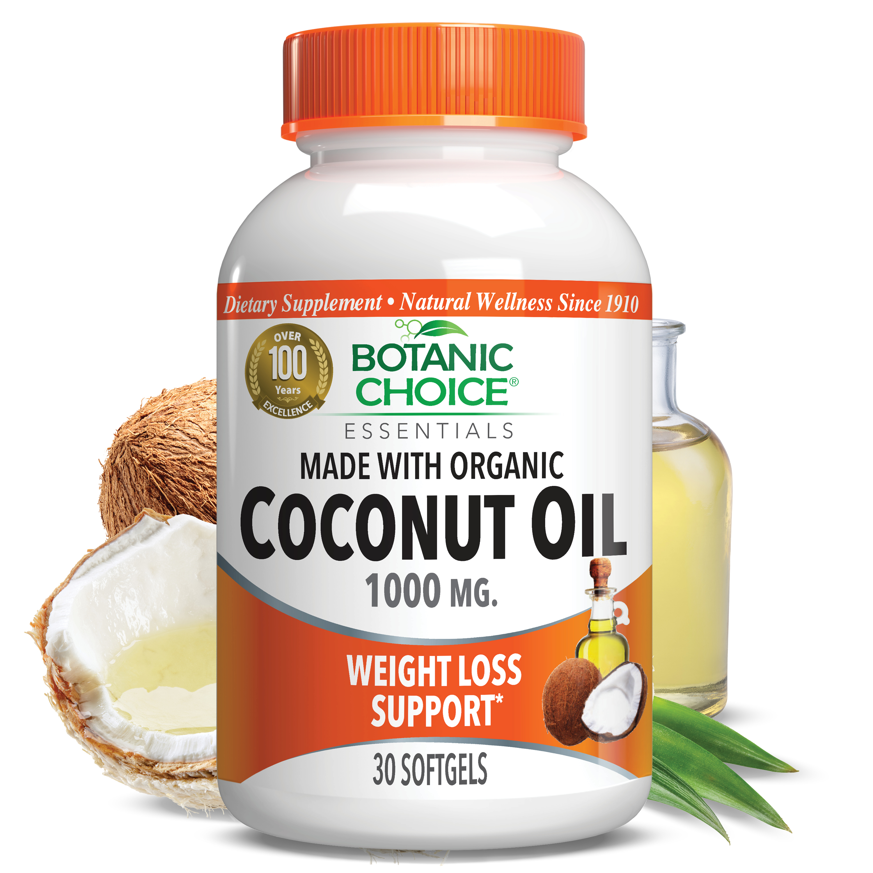 Coconut Oil, Organic 1000 mg - 30 Softgels