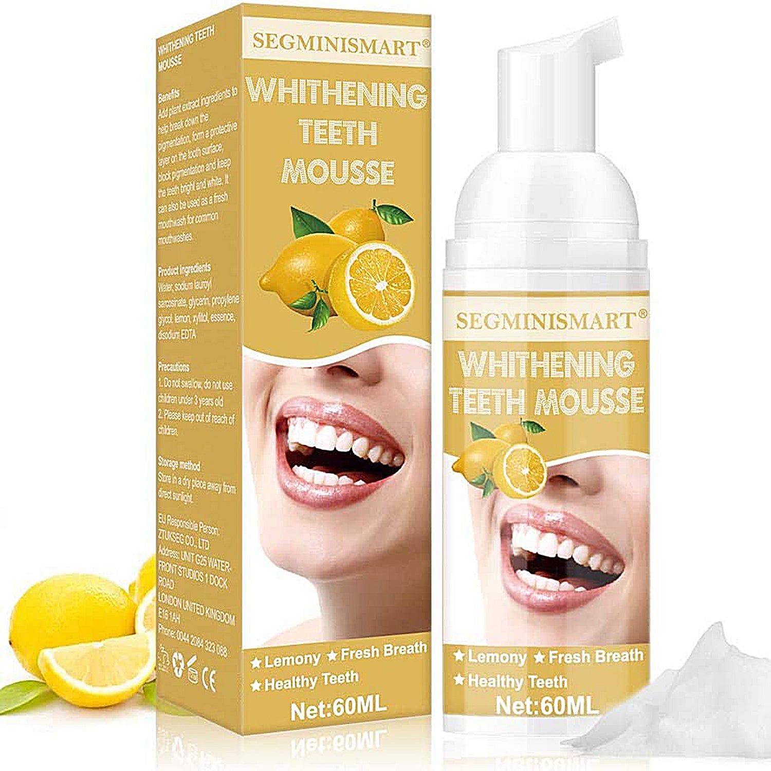 Evertone Igia Total White Foam Toothpaste Lemon Flavored in Orange