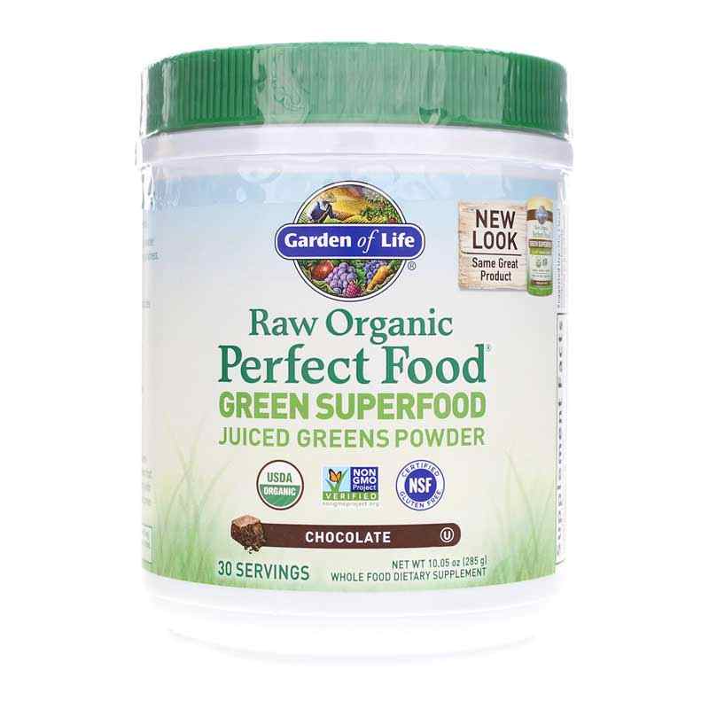Garden of Life Raw Organic Perfect Food Green Powder Chocolate 10.05 Oz 11.9 Oz