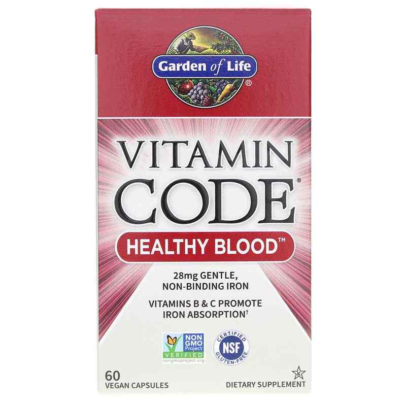 Garden of Life Vitamin Code Healthy Blood 60 Veg Capsules