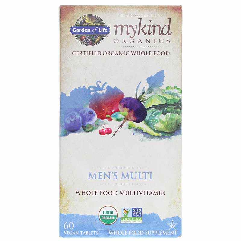 Garden of Life mykind Organics Men's Multi Whole Food Multivitamin 60 Veg Tablets