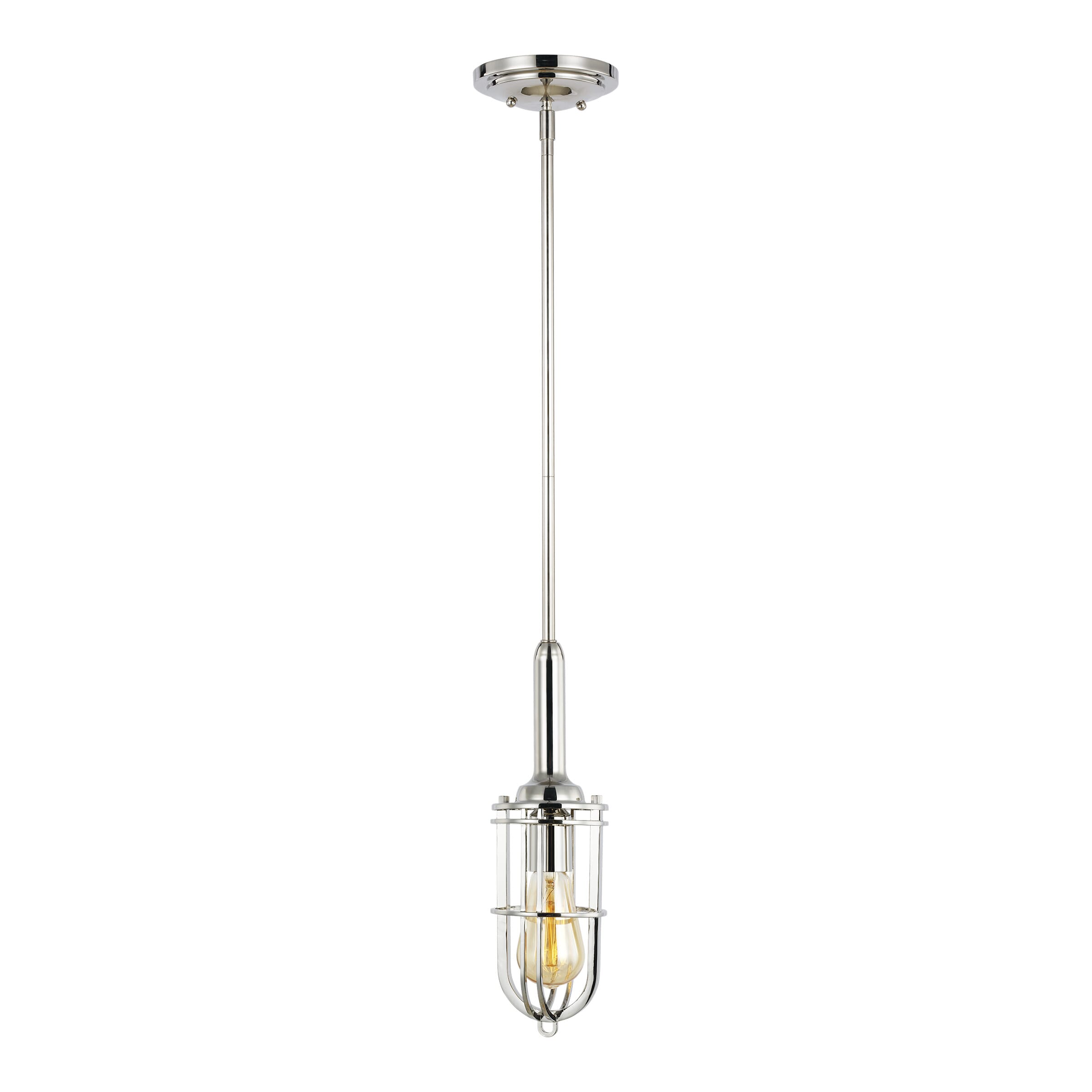 Generation Lighting Urban Renewal Mini Pendant in Polished Nickel