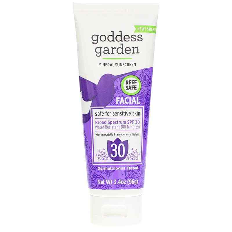 Goddess Garden Organics Facial MIneral Sunscreen SPF 30 3.4 Oz