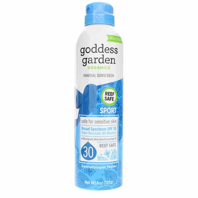 Goddess Garden Organics Sport Sunscreen Continuous Spray SPF 30 6 Oz