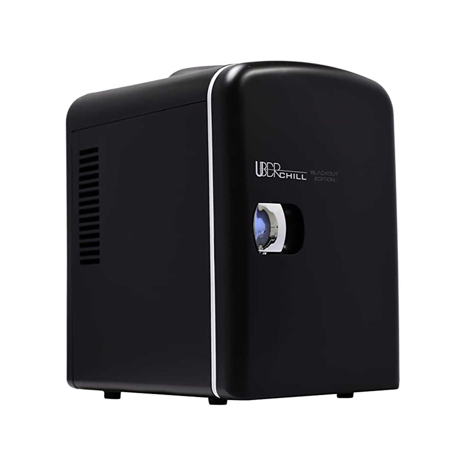 KNG International LLC Uber Chill 6-Can Mini Fridge in Matte Black