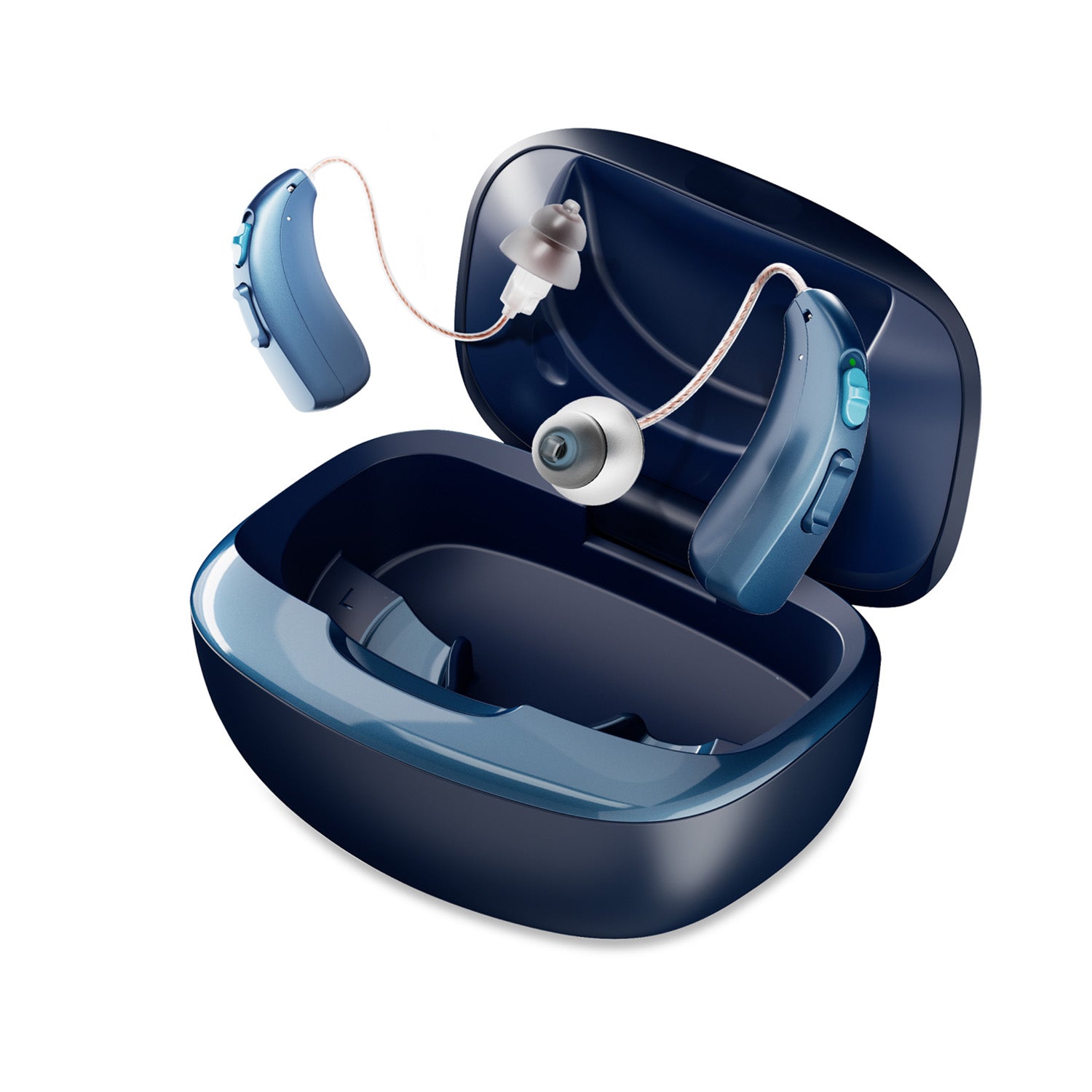 Linner Electronics Co. LINNER Mercury OTC Rechargeable Hearing Aids for Seniors w/ Noise Cancellation in Blue