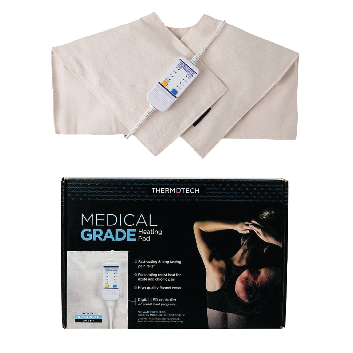 M PAIN MANAGEMENT TECHNOLOGIES Medical Grade Heating Pad w/ Automatic Moist Heat