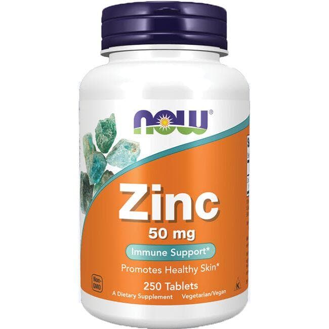 NOW Foods Zinc Vitamin | 50 mg | 250 Tabs | Prostate Health
