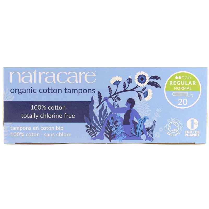 Natracare Tampon Organic Cotton Non-Applicator Regular 20 Tampons