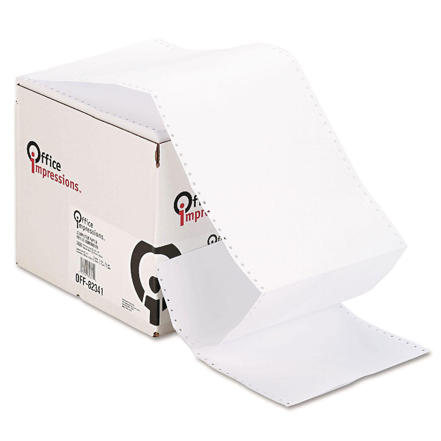 Office Impressions - Computer Paper, 20lb, 92 Bright, 9-1/2 x 11' - Case