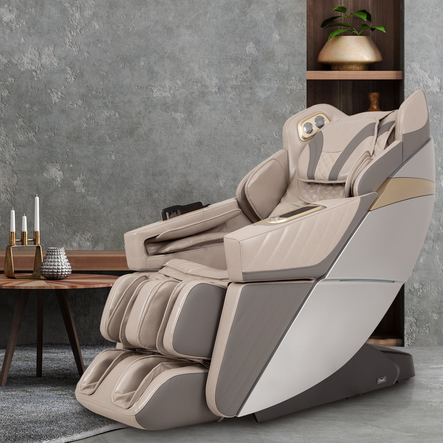 Osaki OS-3D Hamilton LE Massage Chair in Taupe