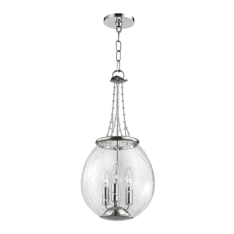 Pierce 3-Light 22" Pendant Light in Polished Nickel