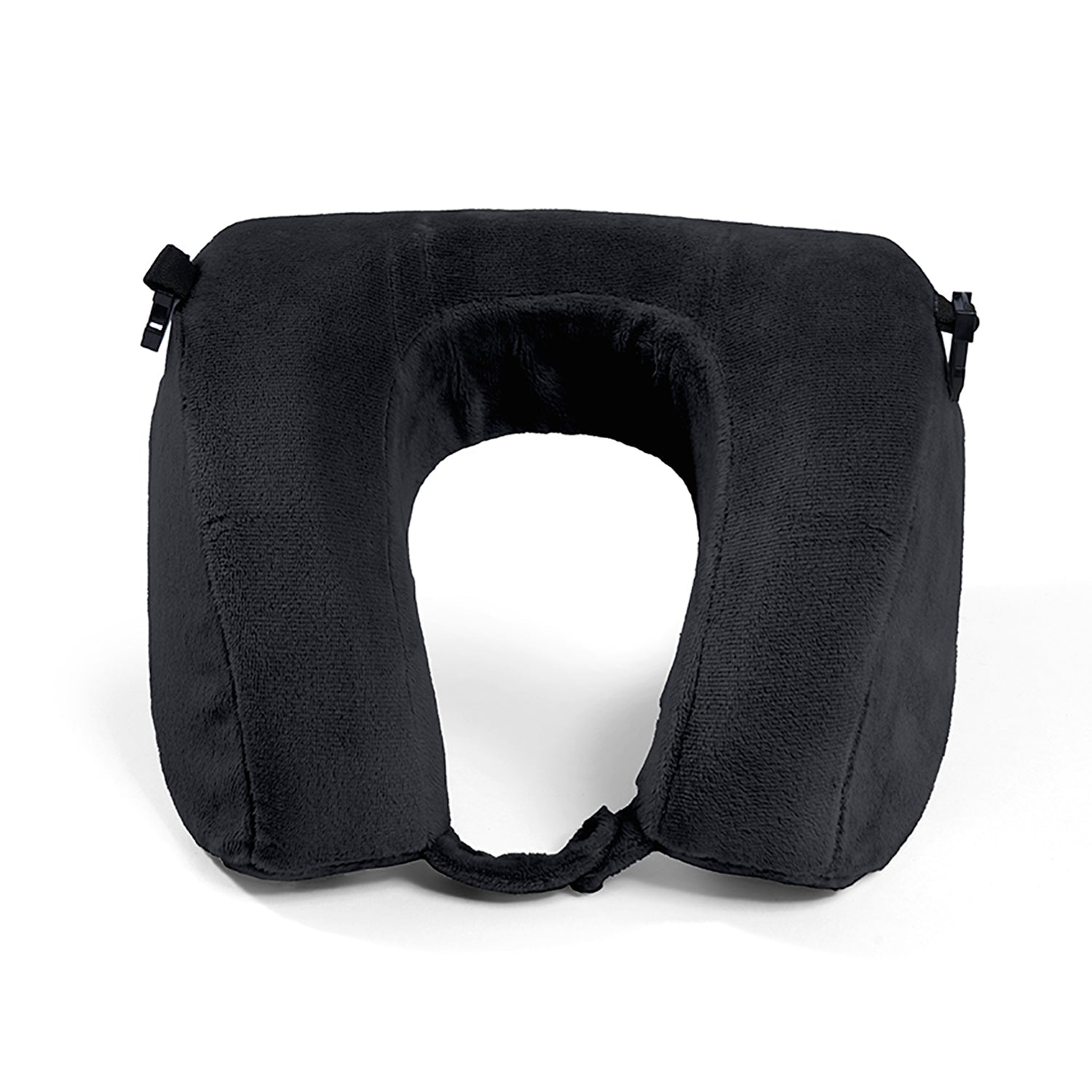 SUPPLY ACCESSORIES Brookstone Support Flex Memory Foam Neck Pillow in Black