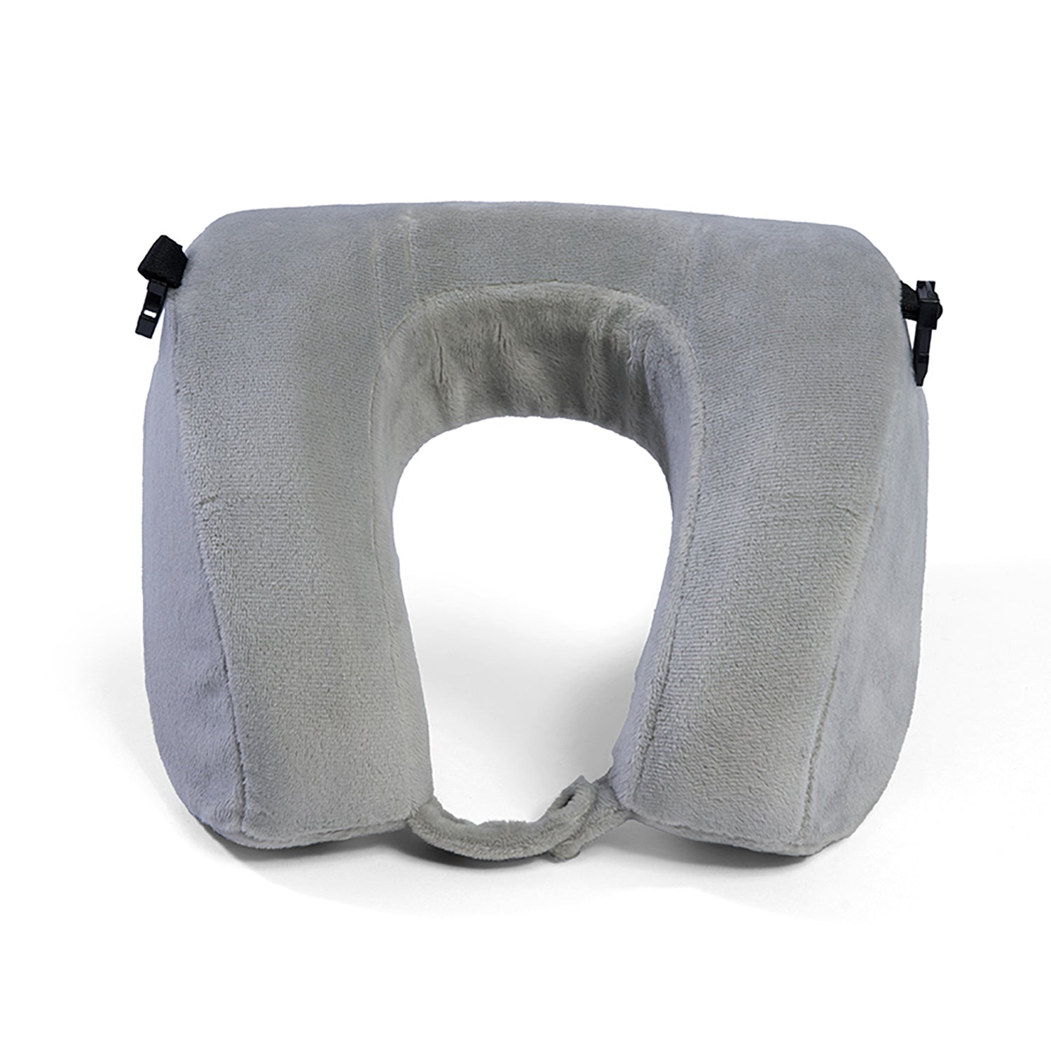SUPPLY ACCESSORIES Brookstone Support Flex Memory Foam Neck Pillow in Grey