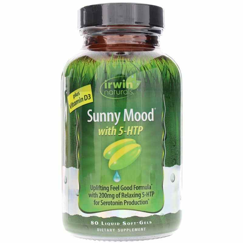 Irwin Naturals Sunny Mood with 5-Htp 80 Liquid Softgels