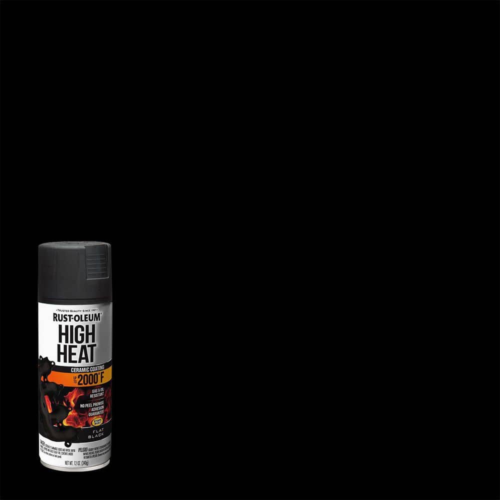 12 oz. High Heat Flat Black Protective Enamel Spray Paint (6-Pack)