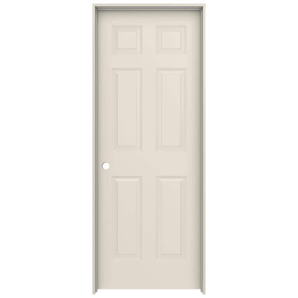 32 in. x 80 in. Colonist Primed Right-Hand Smooth Solid Core Molded Composite MDF Single Prehung Interior Door