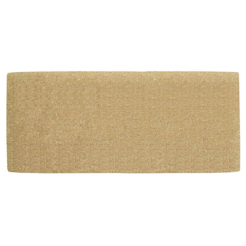 Heavy Duty No Border Brown 24 in. x 57 in. Coir Plain Indoor Outdoor Door Mat
