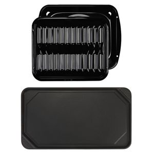 KitchenAid Premium Broiler Pan & Roasting Rack + Range Griddle in Black, PAB0001