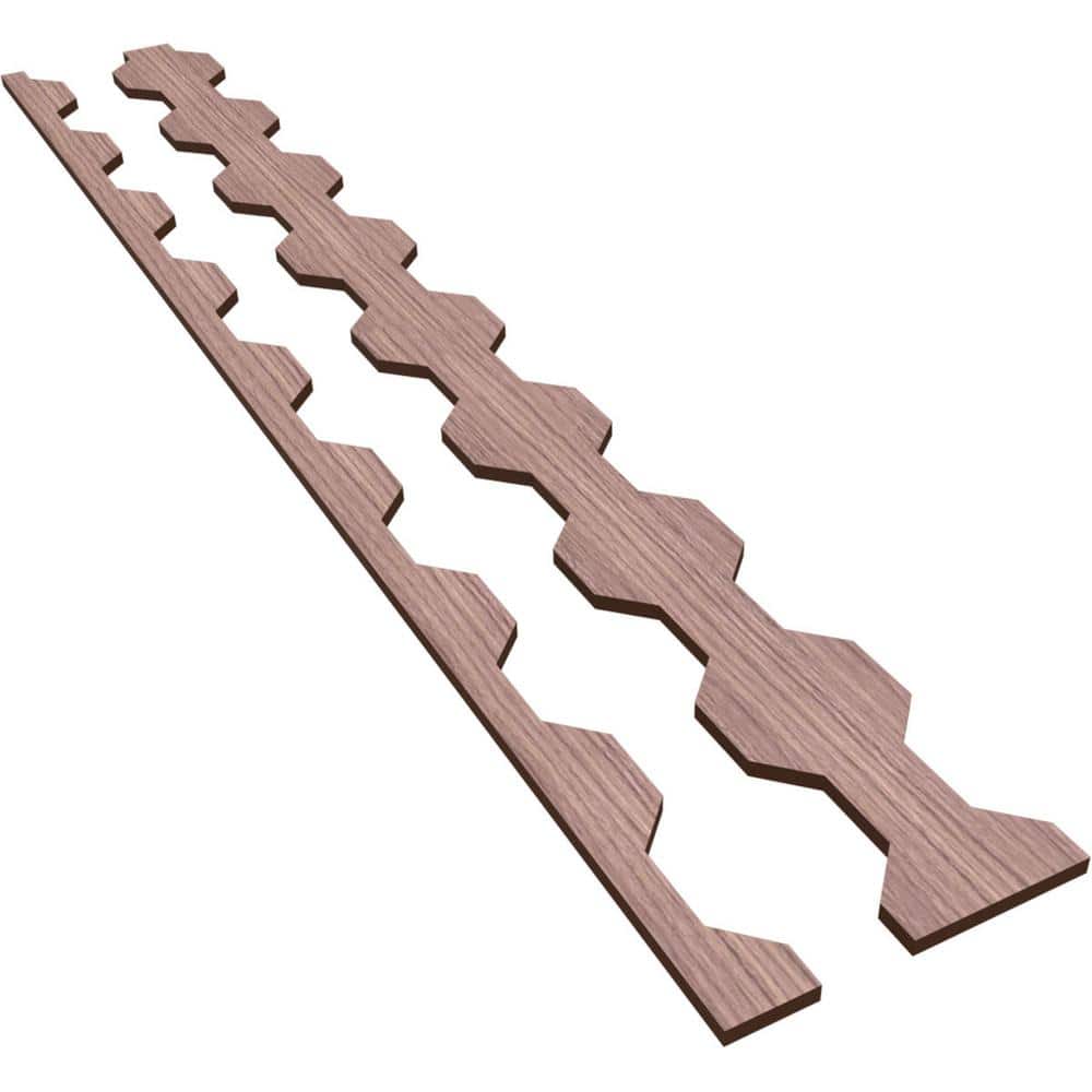 Pontiac 47 in. H x 0.375 in. W Slatwall Panels in Walnut 17-Pack