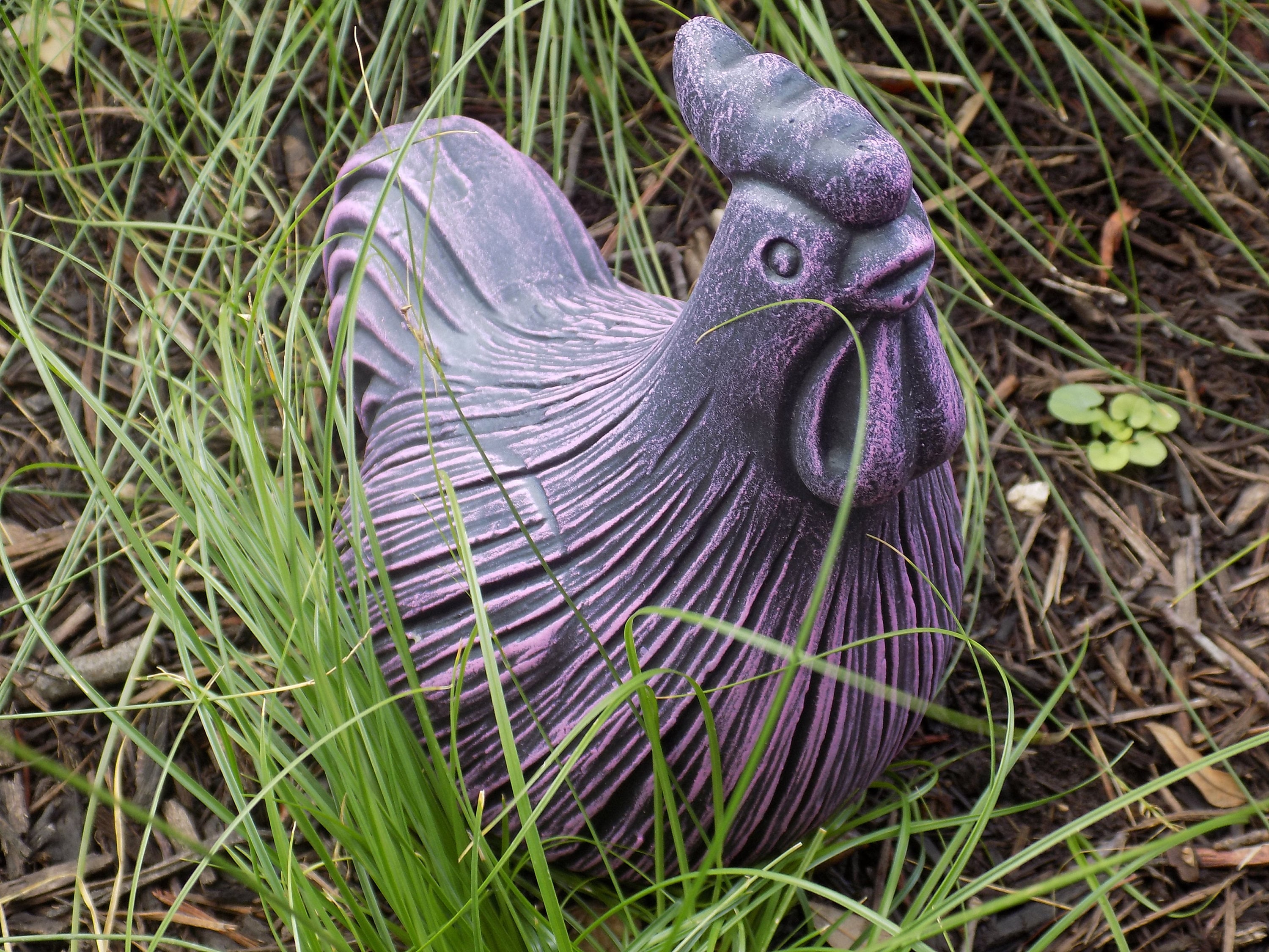 Rustic Concrete Rooster Statue - Home Or Garden Décor Cement Statue, Lawn Decor, Animal
