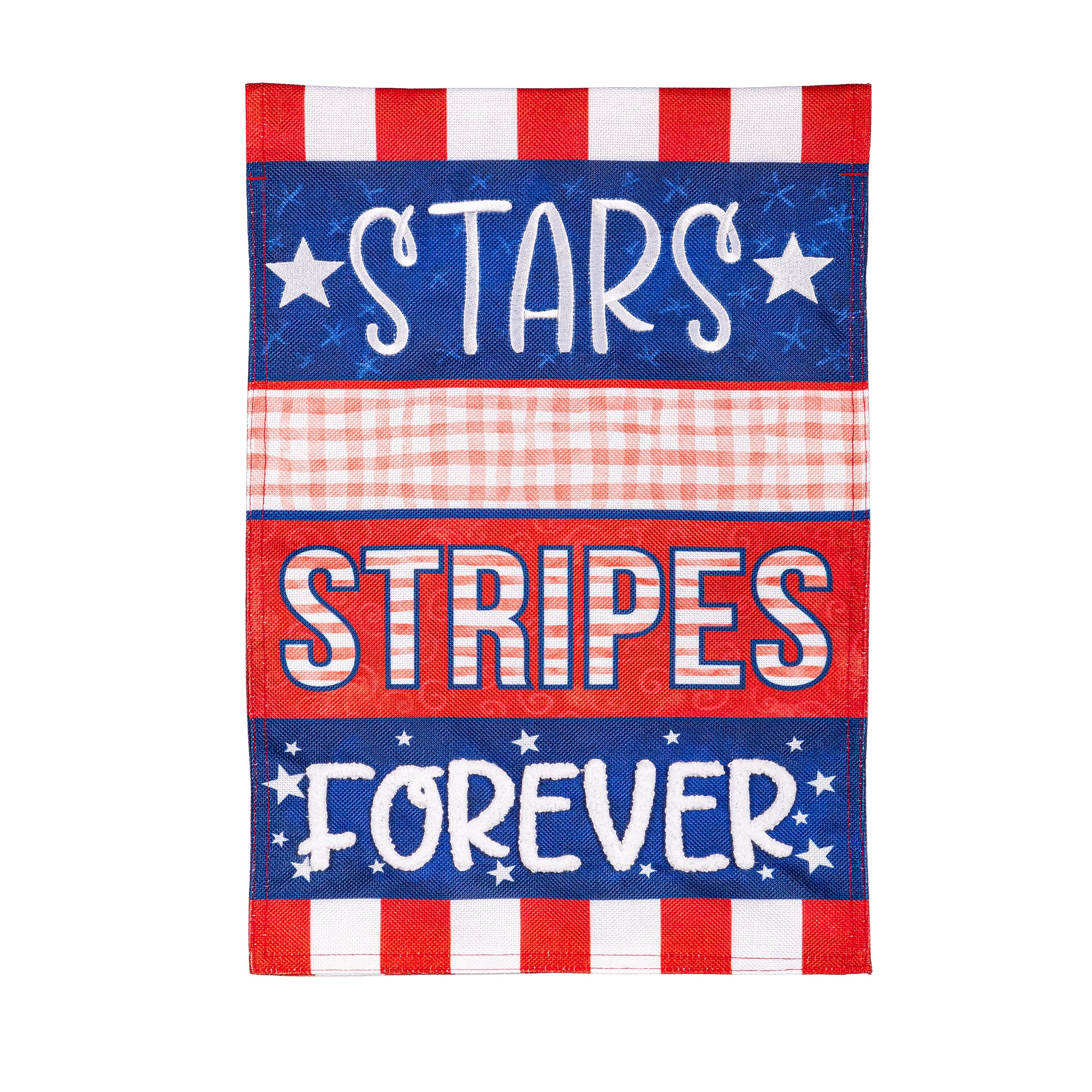 Stars and Stripes Forever Burlap Garden Flag